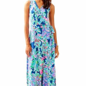 EUC Lilly Pulitzer Delfina Maxi Wrap Dress